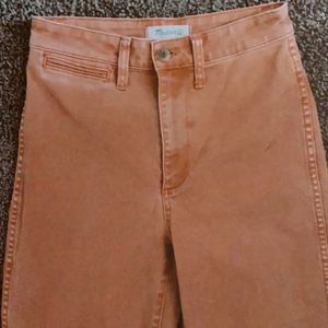 coral wide leg jeans